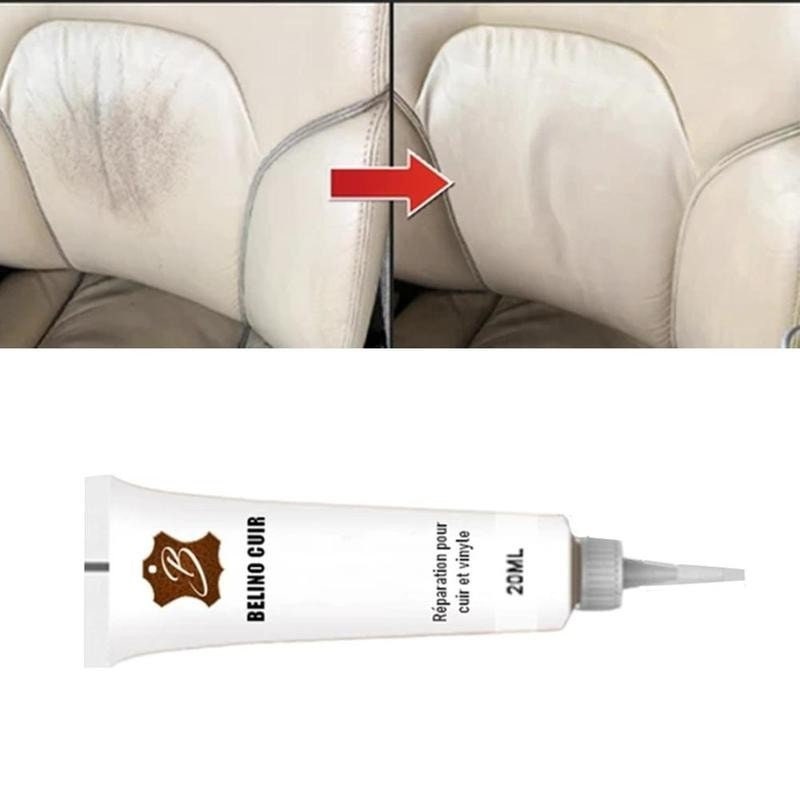 Beige Leather Steering Wheel Repair Kit With Cleaner Light Leather