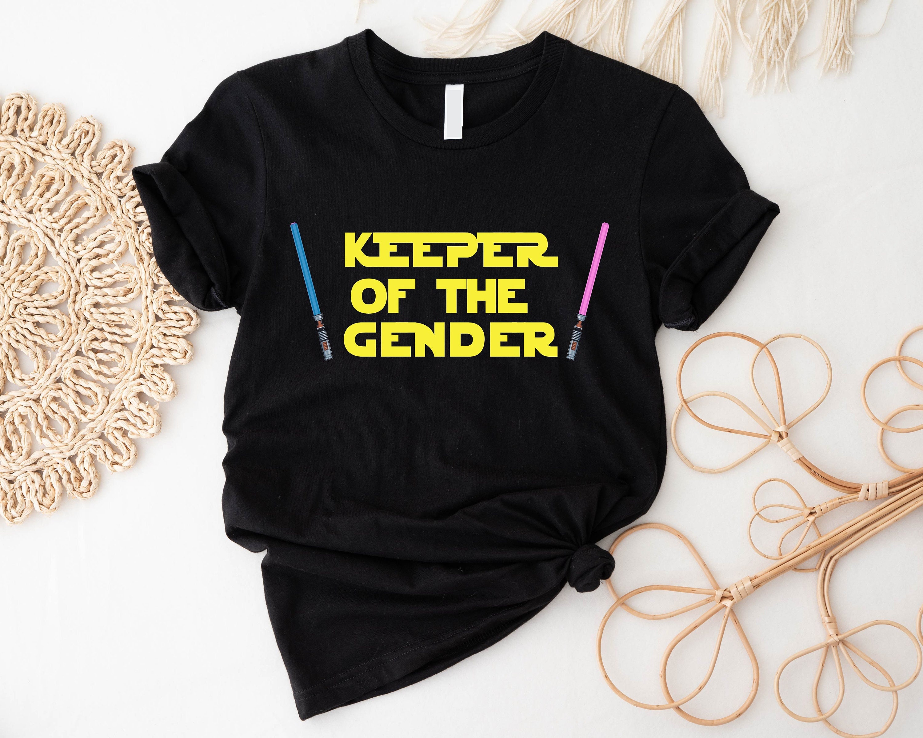 Keeper of the Gender Shirt Lightsaber Gender Reveal Party Etsy