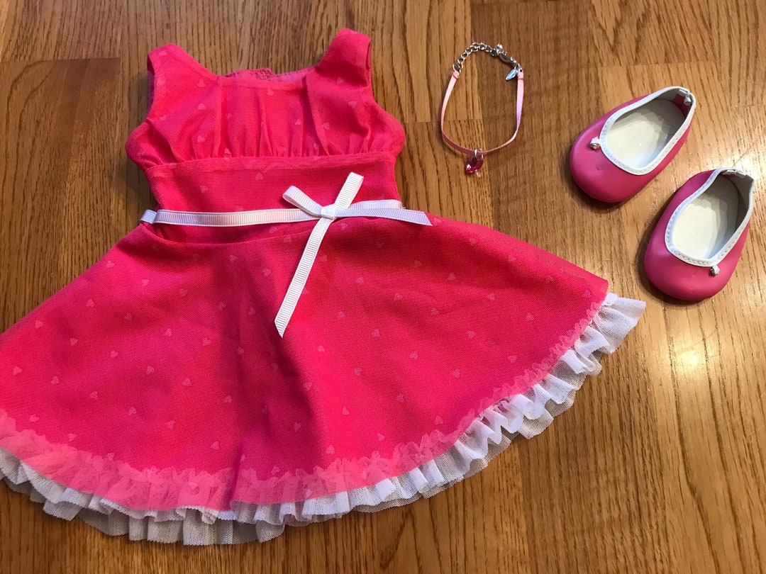 American Girl Heart Dress Perfect for Springtime Dress, Ballet Flats