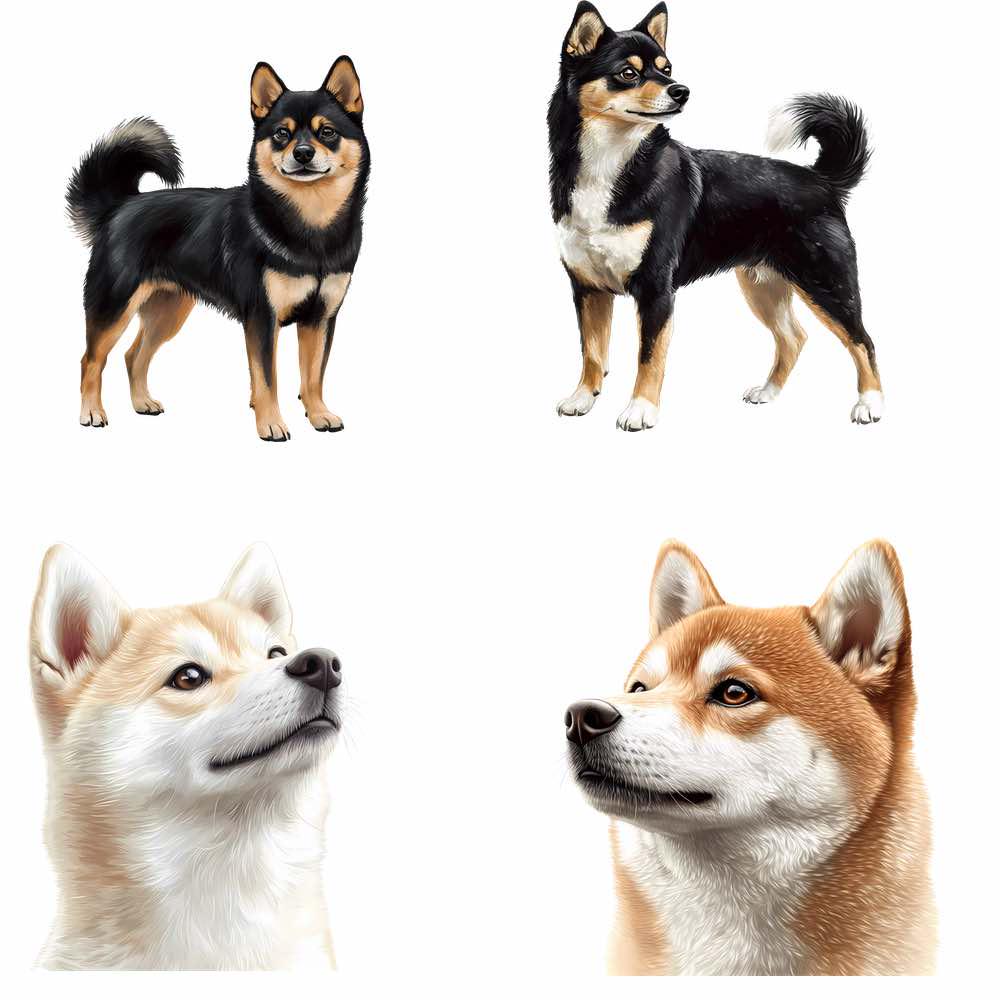 Shiba Inu Dog Watercolor Printable Digital Downloads Overlay High