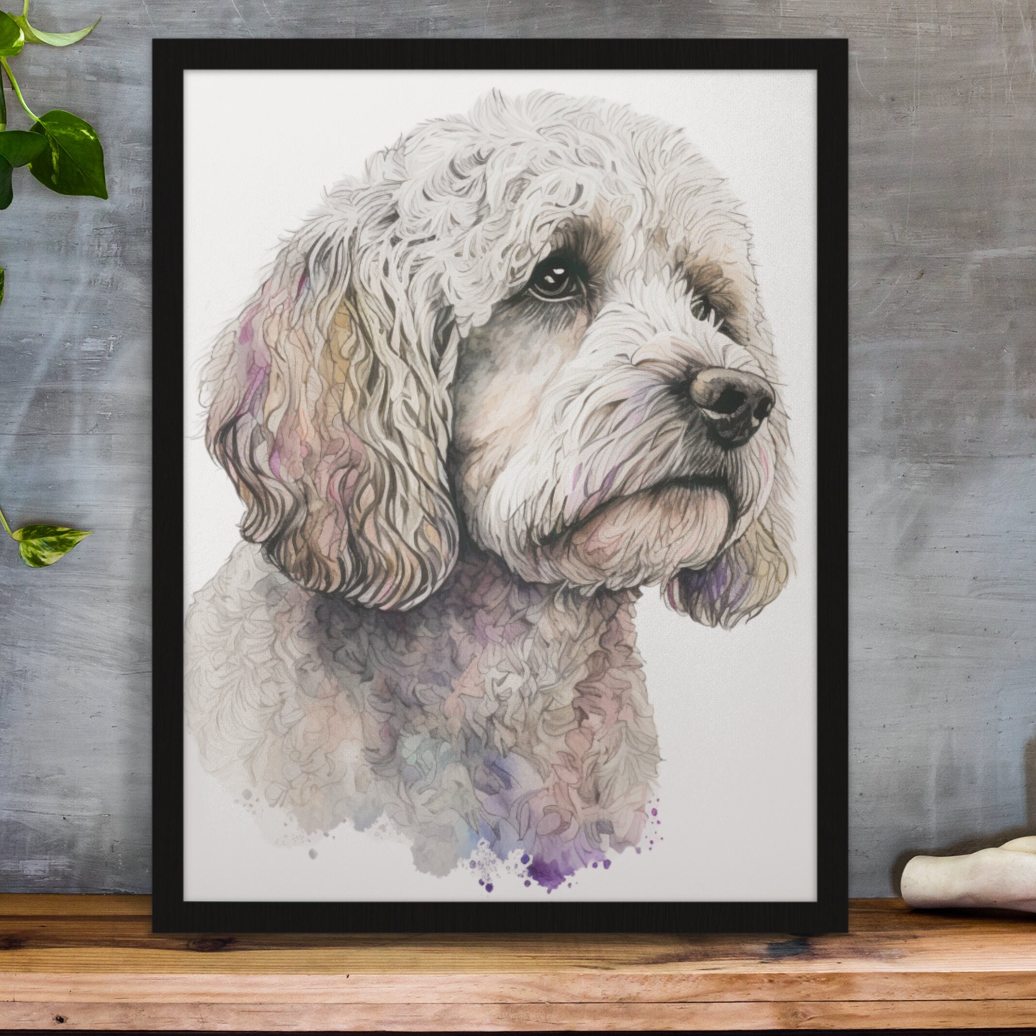 White Cockapoo Printable Digital Downloads 5 Sublimation Dog - Etsy UK