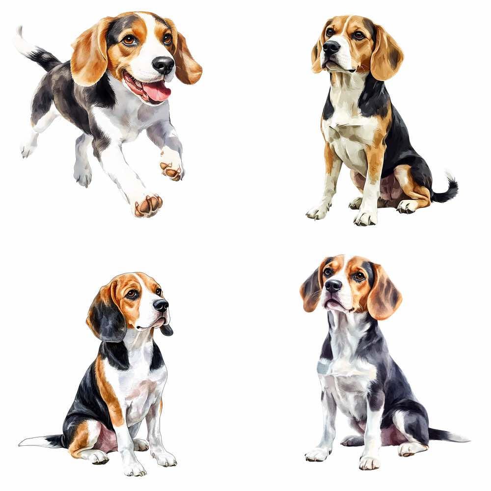 Beagle Watercolor Clipart Puppy Dog Illustration Dog Breed Instant ...