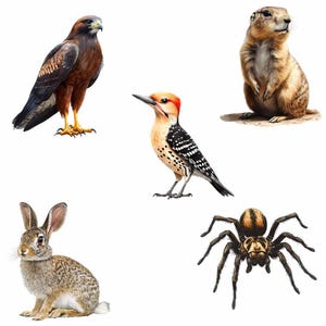 Desert Animals Clipart North American Wildlife Digital , Watercolor Arizona California Mexico Sonoran Chihuahuan Mojave Great Basin image 4