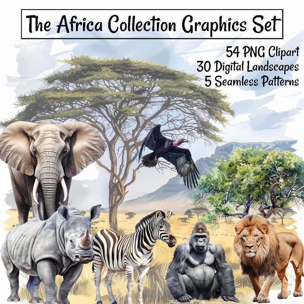 動物の壁飾りANIMAL TROPHY Gnu (S.size) アフリカ柄 アフリカコレクショングラフィックバンドル動物クリップアートデジタル