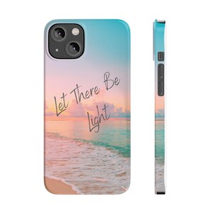 iPhone 16, 15, 14, Plus, Pro, Pro Max Let There Be Light Christian Faith Slim Phone Cases