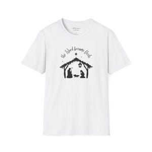 Christian Christmas Word Became Flesh Manger Nativity Softstyle T-Shirt