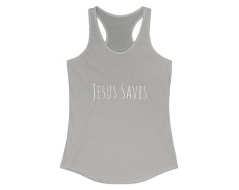 Women's Tank Top Jesus Saves Christian Apparel
