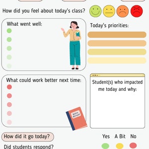 Daily Class Reflection for Teachers - Etsy