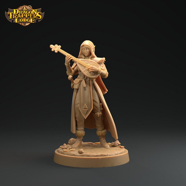 Elf Bard D&D 28mm | 32mm miniature | Dungeons and Dragons | Pathfinder | Tabletop Roleplaying Games | RPG
