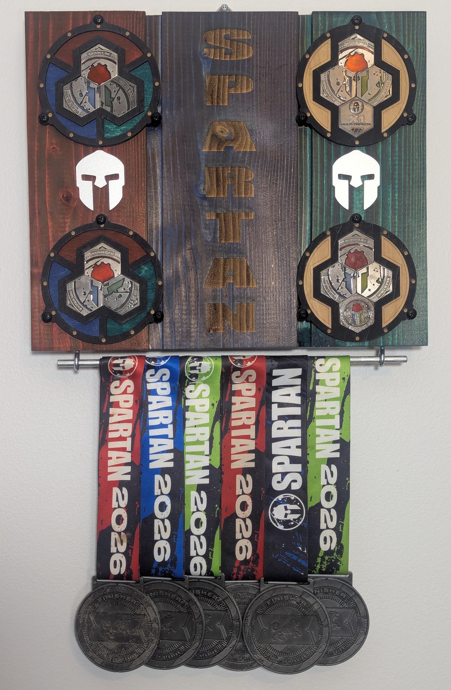 Spartan trifecta medal display - Etsy 日本