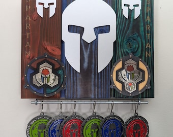 Spartan X2 Two Trifecta Medal Rack / Display