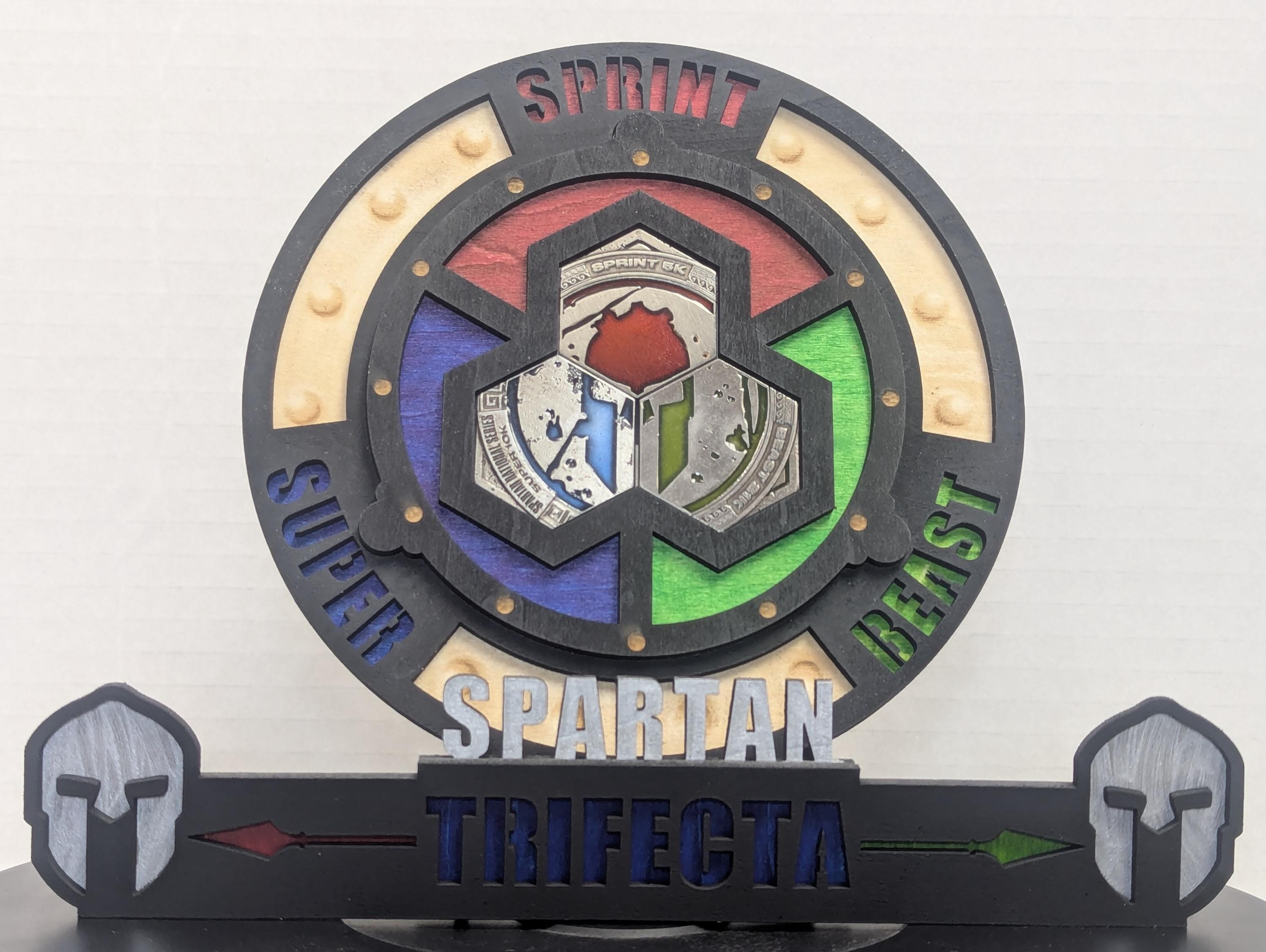 Spartan trifecta medal display - Etsy 日本