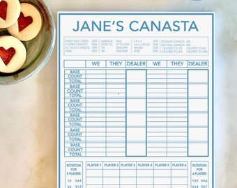 Custom Canasta Score Pad