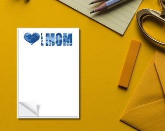 Love Heart From Mom Notepad with Matching Envelopes | Notepad For Moms | Family Notepad | Kids' Notes Writing Pad | Writing Pad for Moms