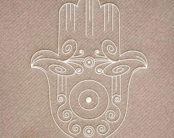 Hamsa Cocktail Napkins - Soft, Cloth-Like Paper, 5x5 Inches