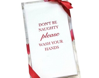 Cheeky Christmas Guest Towels: Naughty and Nice Holiday Set