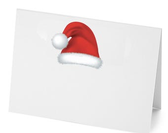 Holiday Santa Hat Place Cards, Metallic Foil (Set of 14)