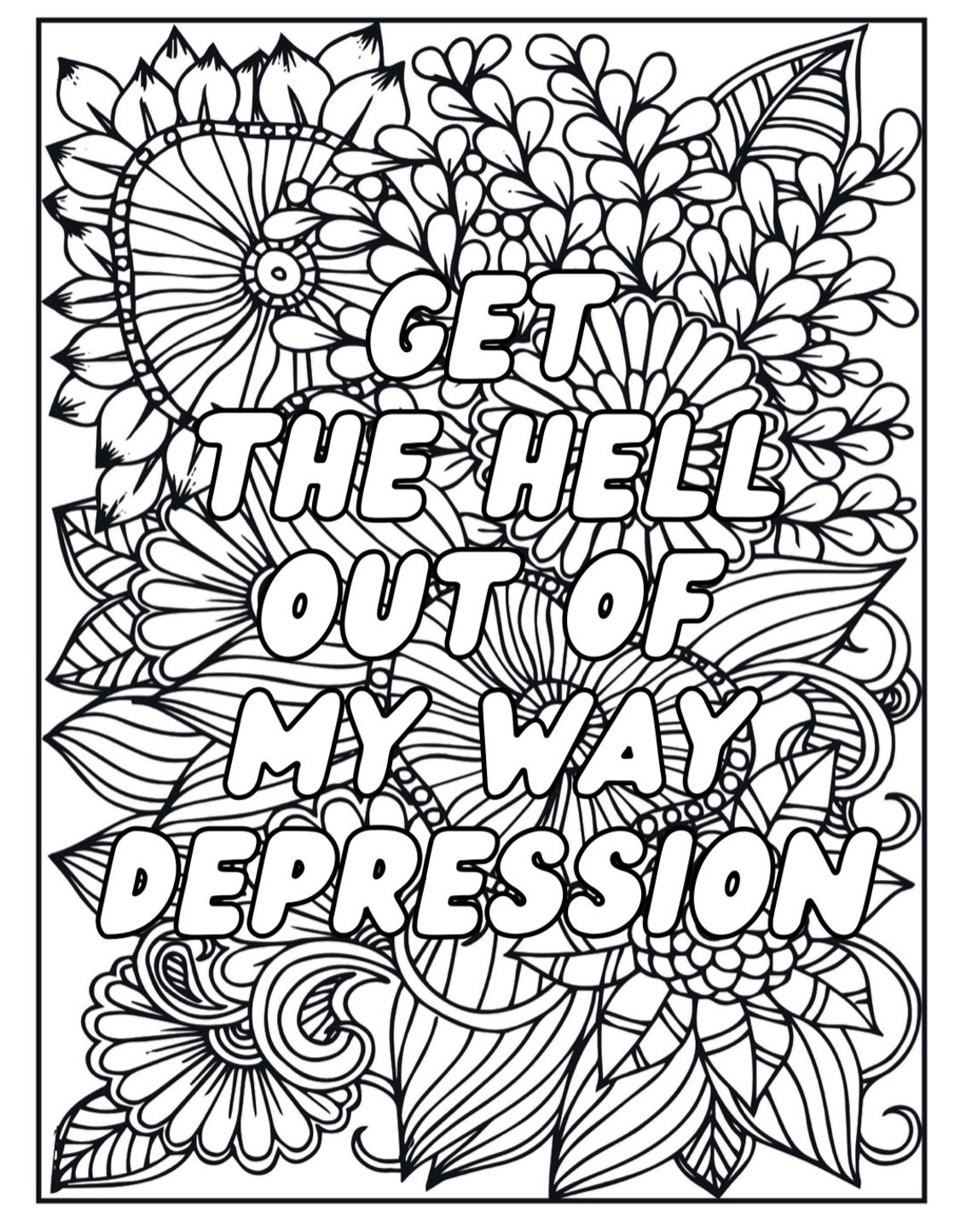 Adult Motivational Swear Words Coloring Pages - Etsy