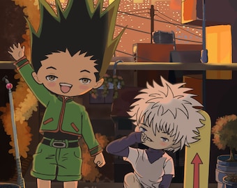 Gon y Killua / Lámina artística