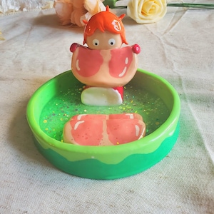 Ponyo Inspired Clay Trinket Tray | Ponyo Figure | Figurine | Home Decor | Diorama | Studio Ghibli Gift