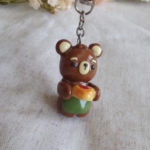 Blake the Baker | Bear keychain | Handmade polymer clay keychain | cute keychain | cute gift idea