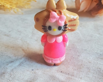 Kitty Cosplays As Tayaki | Desk Friend | Handmade polymer clay desk friend | desk decor | cute gift idea