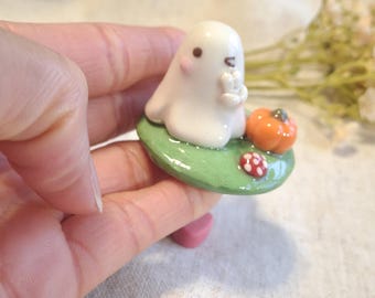 Selfie fantasma / Amigo de escritorio / Amigo de escritorio de arcilla polimérica hecho a mano / Decoración de escritorio / Linda idea de regalo