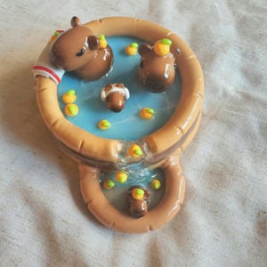 Capybara Spa Trinket Dish | Handmade Trinket dish | Home Decor | Figurine | Cute Gift idea
