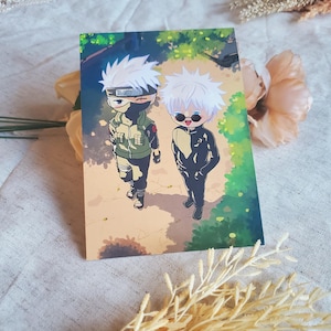 White hair Anime guys 5 x 7”
