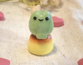 Frog Pudding | Desk Friend | Handmade polymer clay desk friend | desk decor | cute gift idea