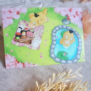 Psyduck Picnic| 5 x 7” Print