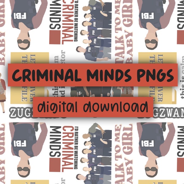 Criminal Minds Inspired PNGS | FBI | Behavioural Analysis Unit | Spencer Reid | Digital Downloads | TV Show Inspired | Instant Download