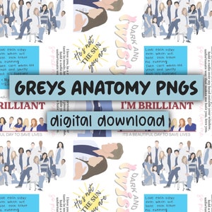 Greys Anatomy PNGs | Meredith Grey | Greys Anatomy | TV Show Inspired PNG | Post It | Greys Cast | Digital Downloads