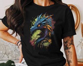 Dragon T-Shirt Fantasy Tshirt Men T Shirt Women Tshirt Gift Graphic Tee Mythical Shirt Design