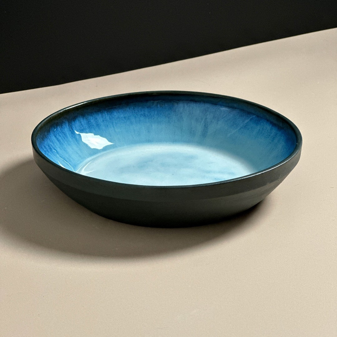 Pasta Bowl Blue Etsy