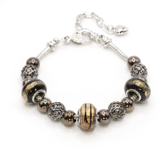 European Charm Bracelet - Dark Embrace (#1120)