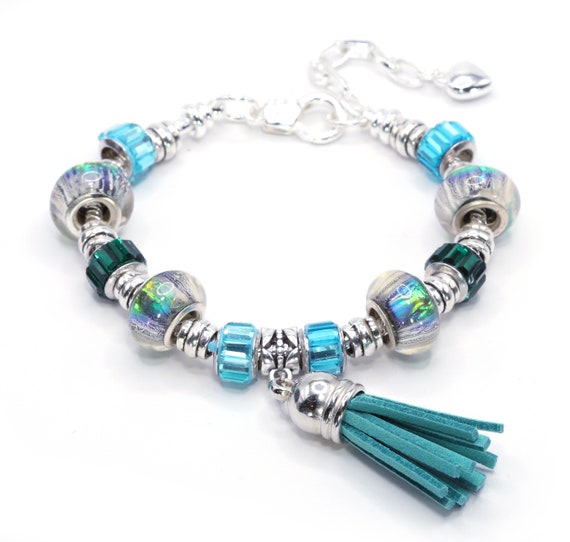 European Charm Bracelet - Aqua Marina (#1121)