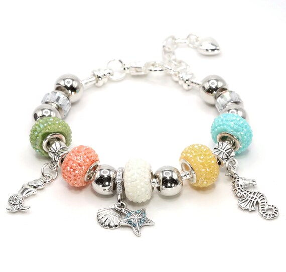 European Charm Bracelet - Ariel's Coral  (#1103)