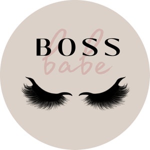 Round Boss Babe Stickers