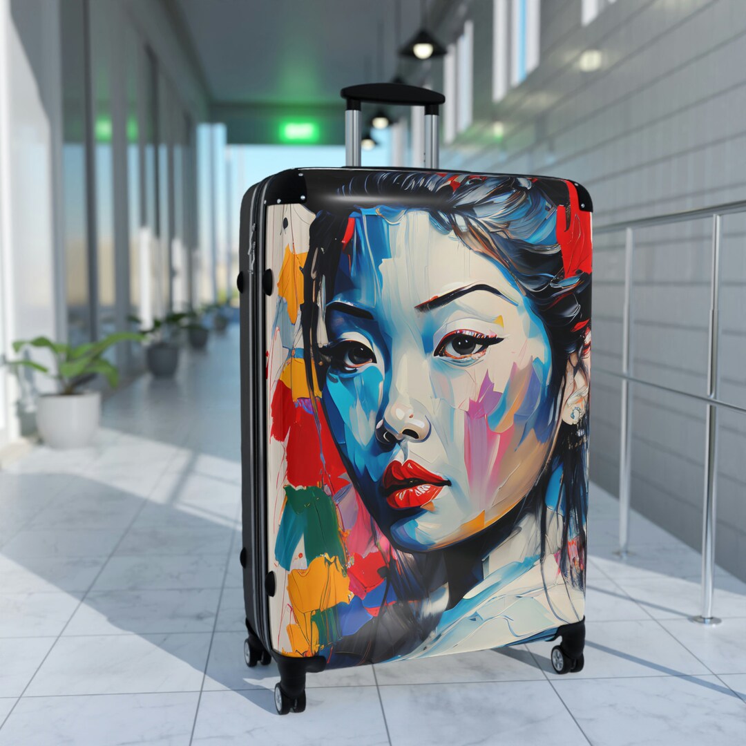 Suitcase With Wheels akemi Large Luggage Etsy