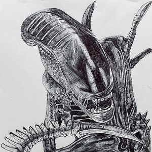 Alien Xenomorph A4 Sketch