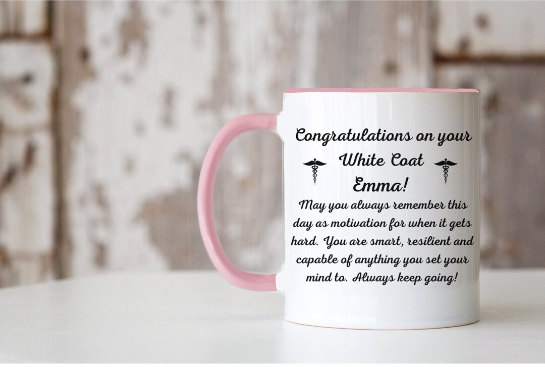 White Coat Ceremony Notebook - Black Gold Spiral Journal For Med School Graduation Gifts