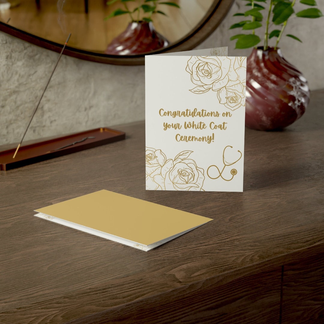 White Coat Ceremony Card MD White Coat Pa White Coat PT Etsy