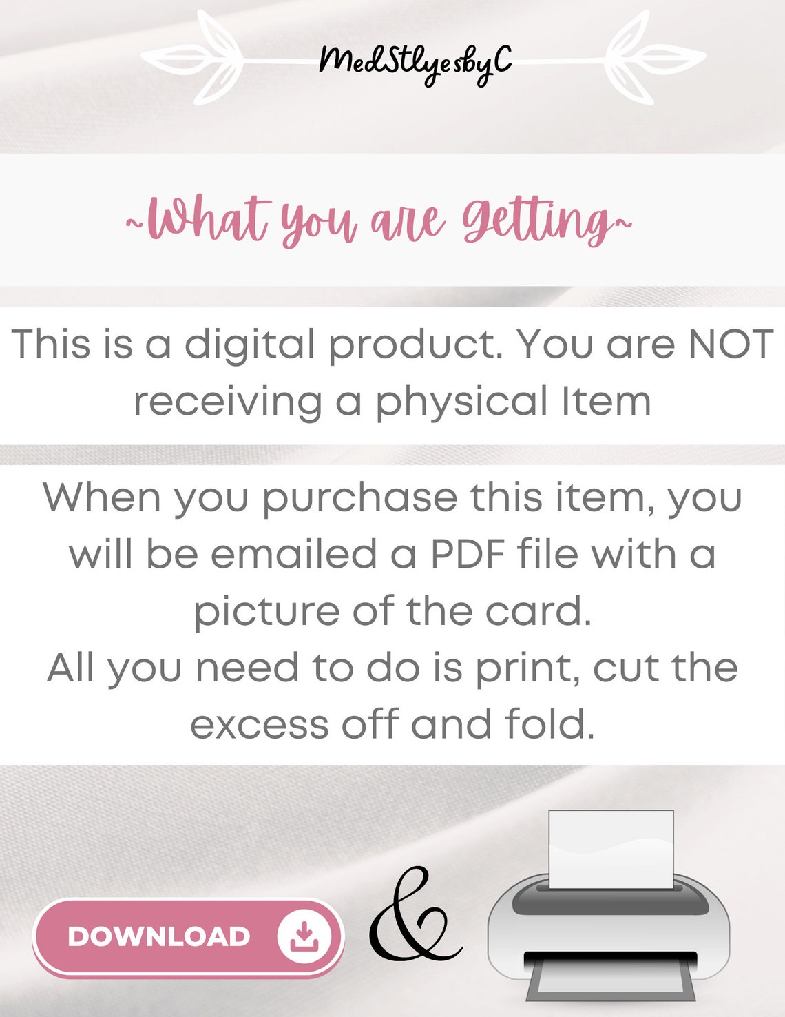 White Coat Ceremony Card DIY Card Print at Home Card MD White Coat