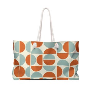 Elegante bolso de fin de semana geométrico: un bolso de viaje moderno para escapadas de fin de semana, gimnasio, playa y retiros de yoga.