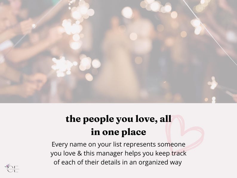 Slide advertising that the Guest List Manager template helps you easily keep the details about everyone you love in one consolidated place.