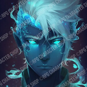 Male Water Genasi | Character Portrait