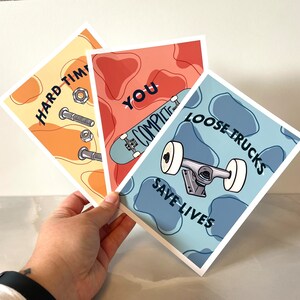 Skateboard Print Series (All three prints included) - Gift for skateboarder | Skateboarder | Skateboard Art | Skateboard Print | Skater Art