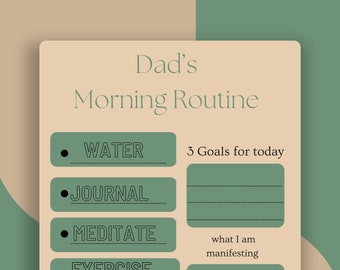 Dads Morning Routine DIGITAL Printable
