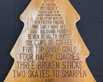 Wooden Christmas tree decor (customizable)
